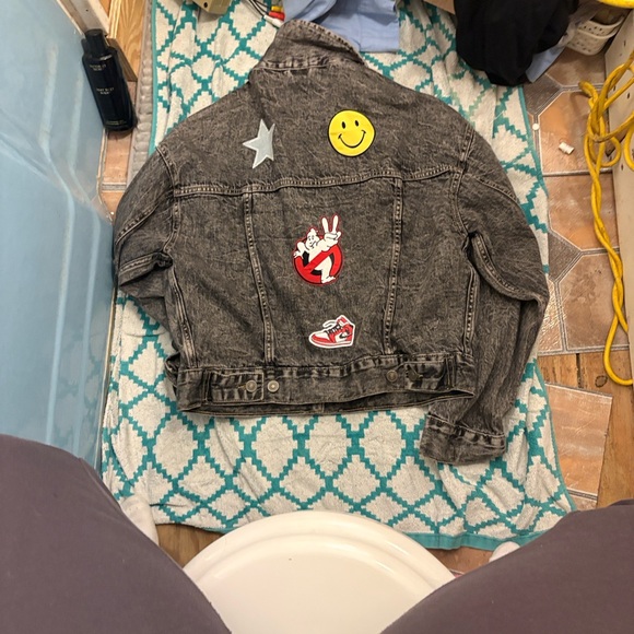 Black Denim Jean Jacket - Picture 2 of 2